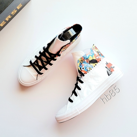 Converse CTAS Hi 'Mi Gente' White Multicolor Black Women's 8 - Picture 2 of 6